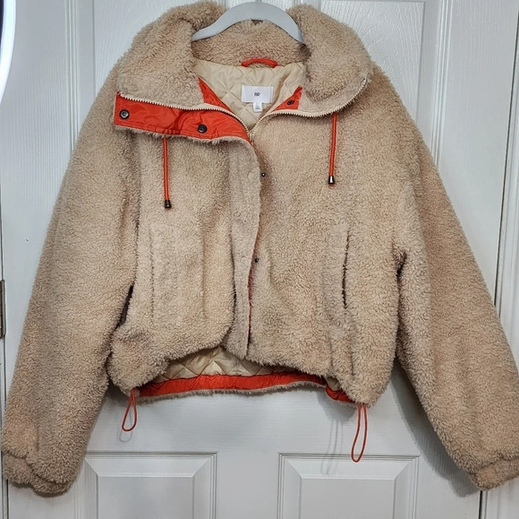 BP by NORDSTROM Faux Cropped Shearling Jacket - Picture 2 of 11